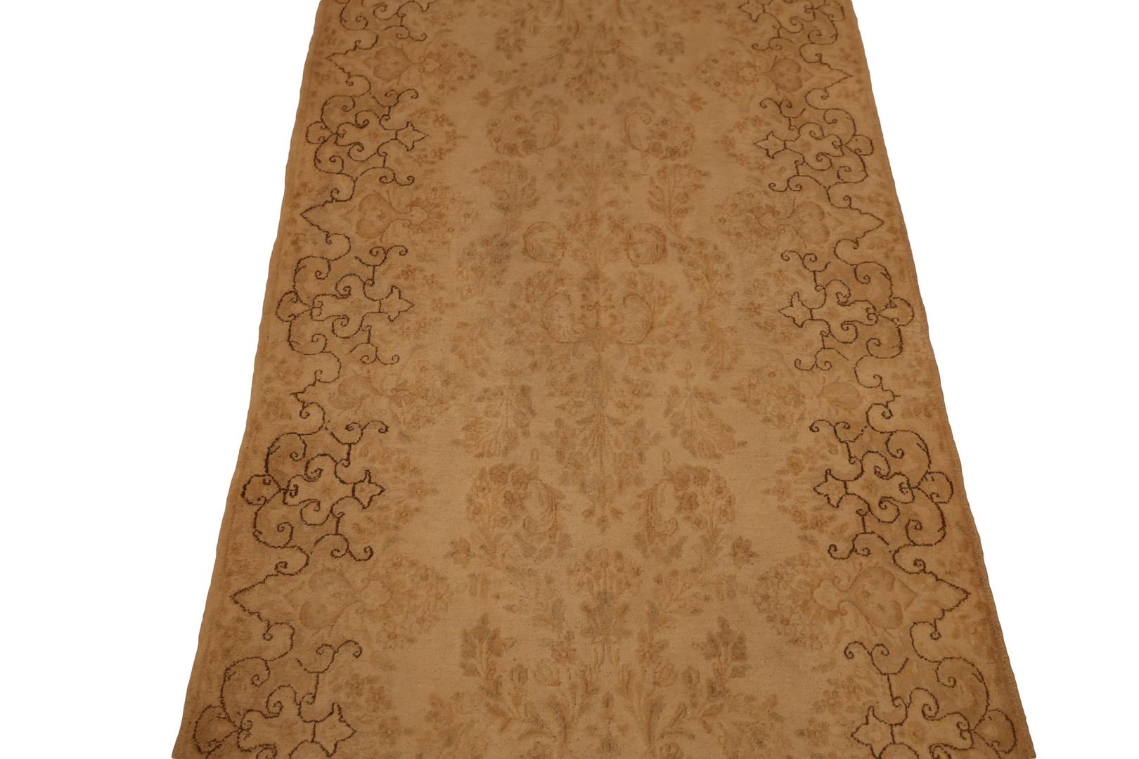 Hand-Knotted Kerman Antique Runner, Antique-Washed - 3'5