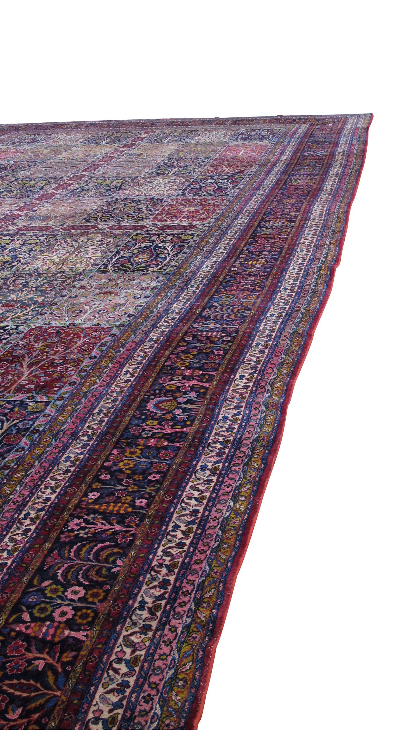 Tissage Tapis persan Kerman Palace taille 12 x 26 pouces en vente