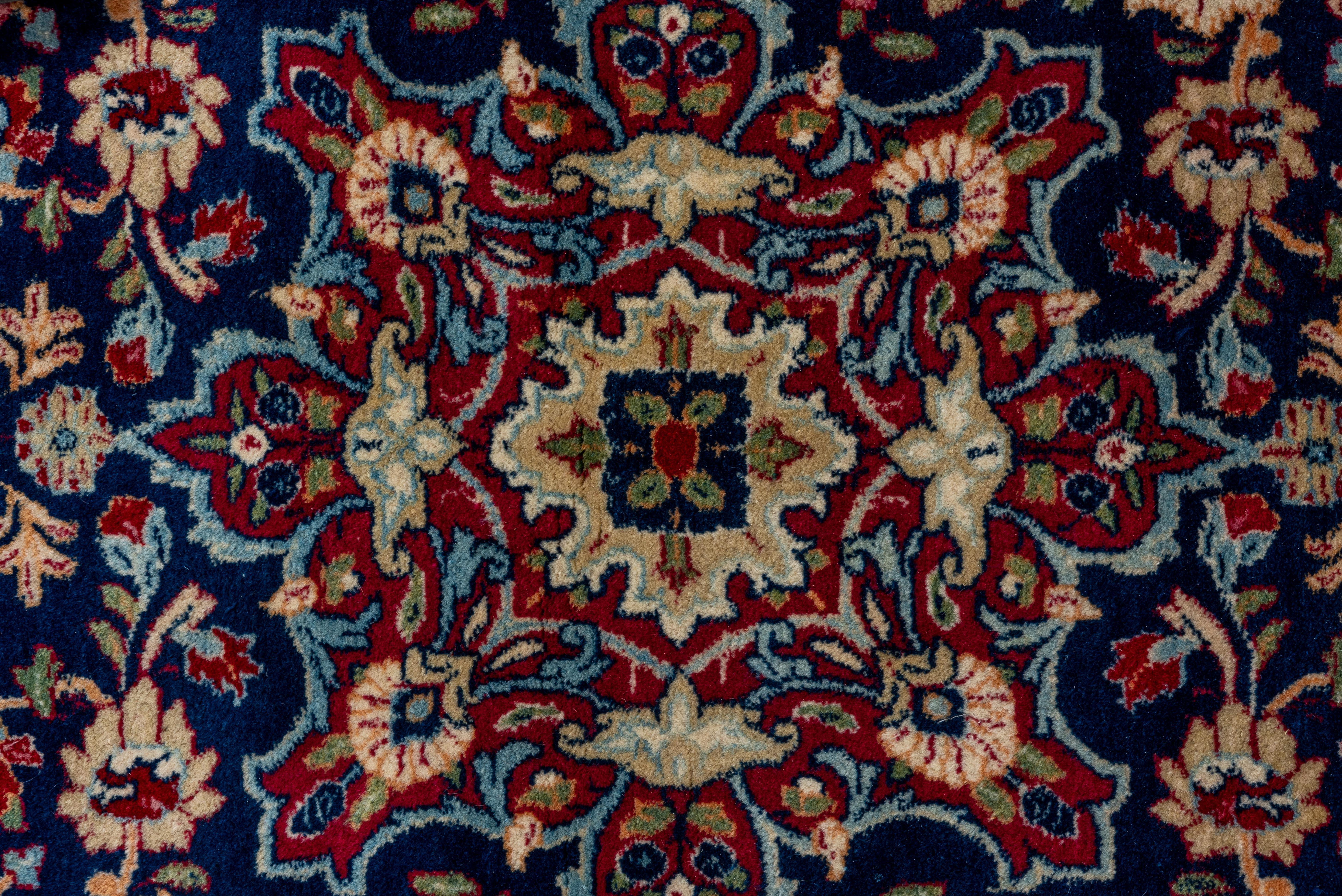 Kerman Persian Inspired Rug with Central Medallion For Sale 2