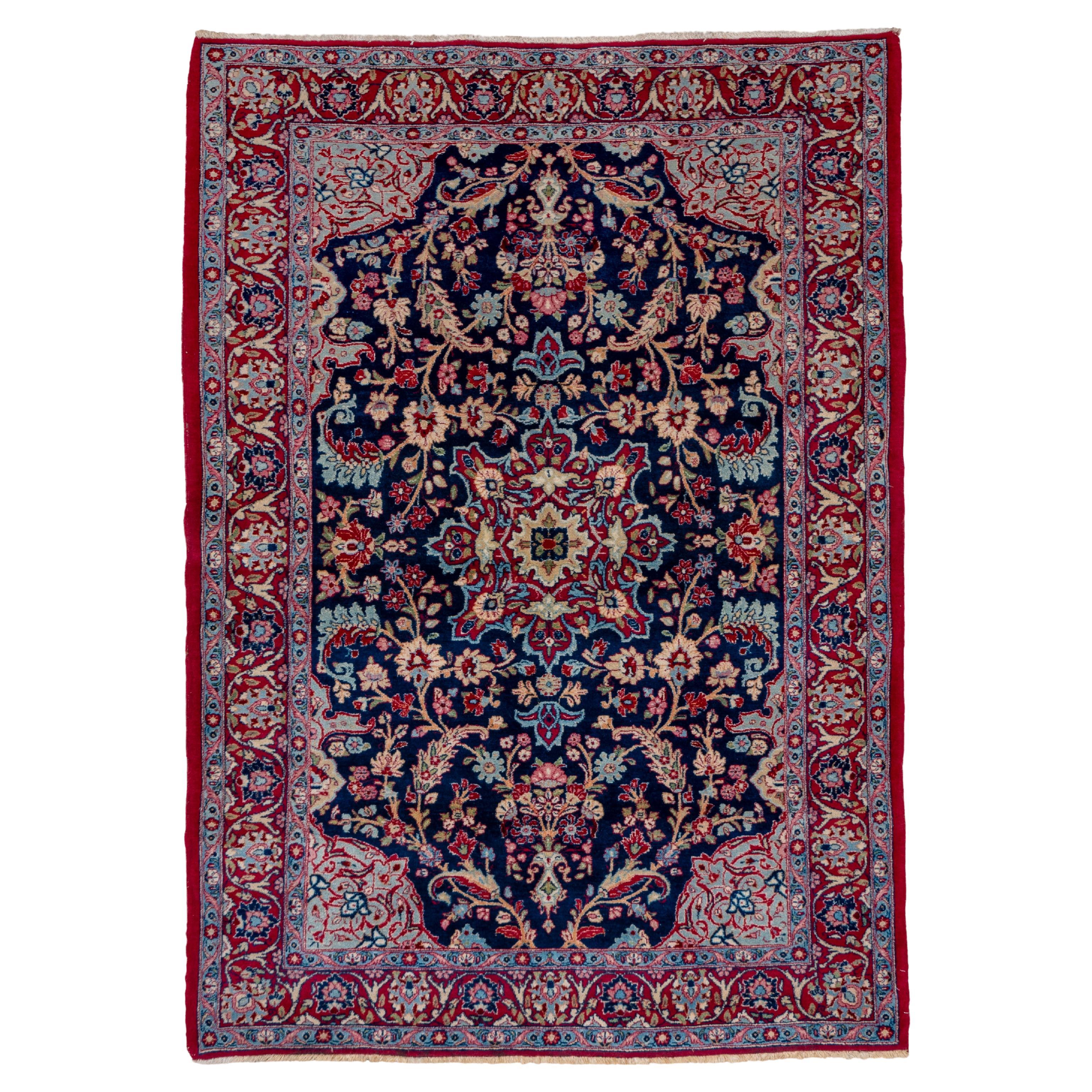 Kerman Persian Inspired Rug with Central Medallion