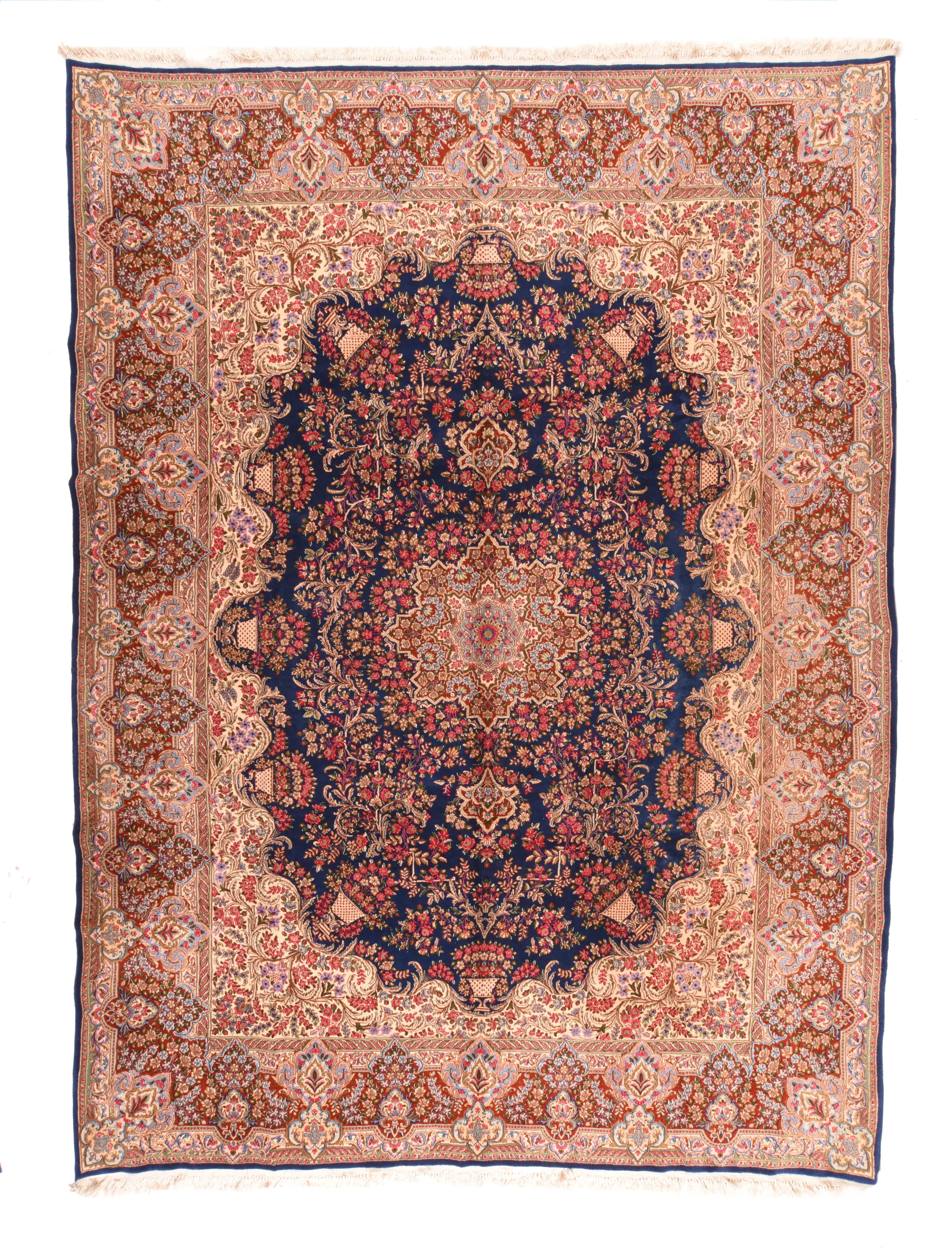 Vintage Kerman Rug 10'0'' x 13'0'' In Excellent Condition For Sale In New York, NY