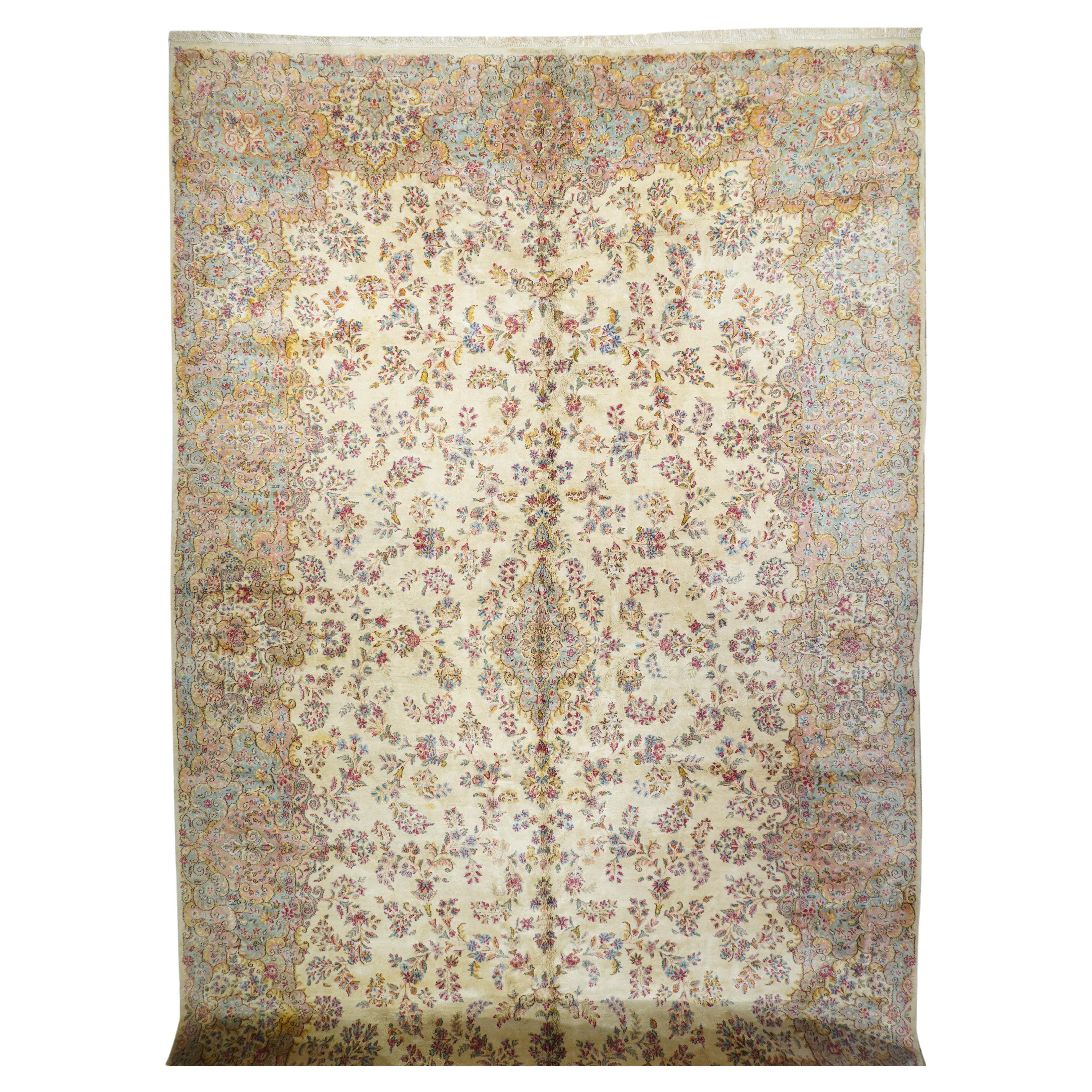 Kerman-Teppich im Vintage-Stil 11'0'' x 17'10''