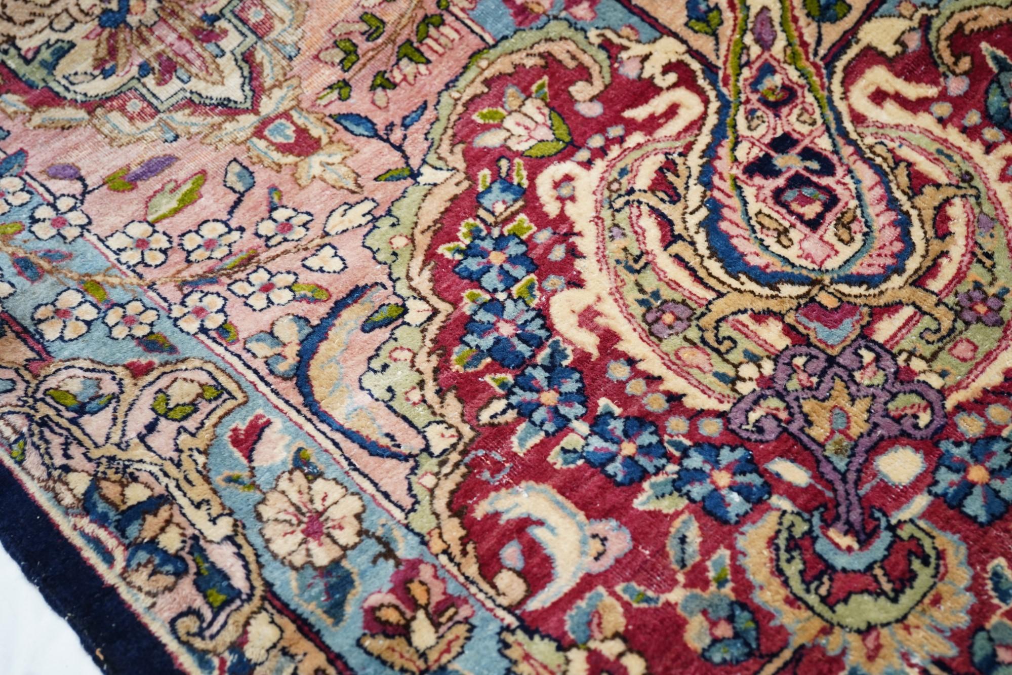 Wool Fine Antique Persian Kerman Rug 11'9'' x 20'5'' For Sale