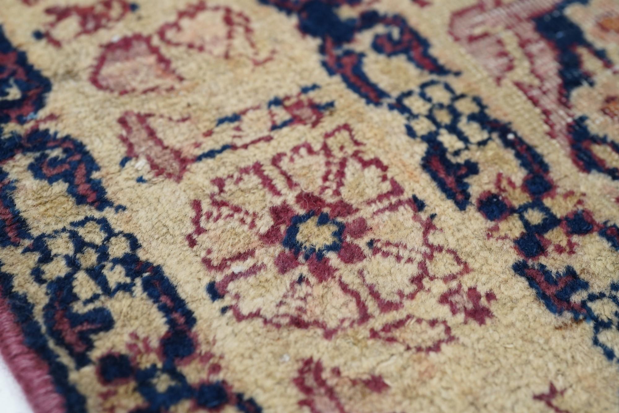 Late 19th Century Antique Kerman Rug 2'6'' x 7'0'' For Sale