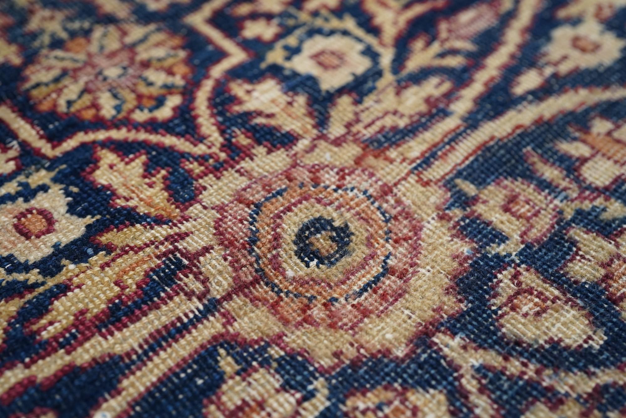 Wool Antique Kerman Rug 2'6'' x 7'0'' For Sale