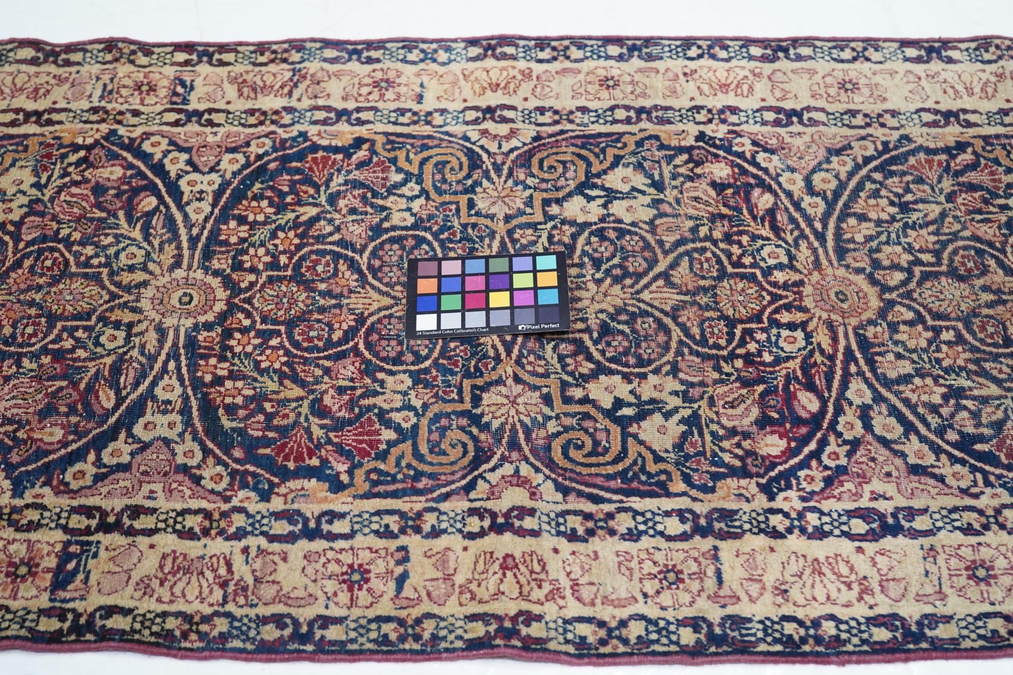Antique Kerman Rug 2'6'' x 7'0'' For Sale 3