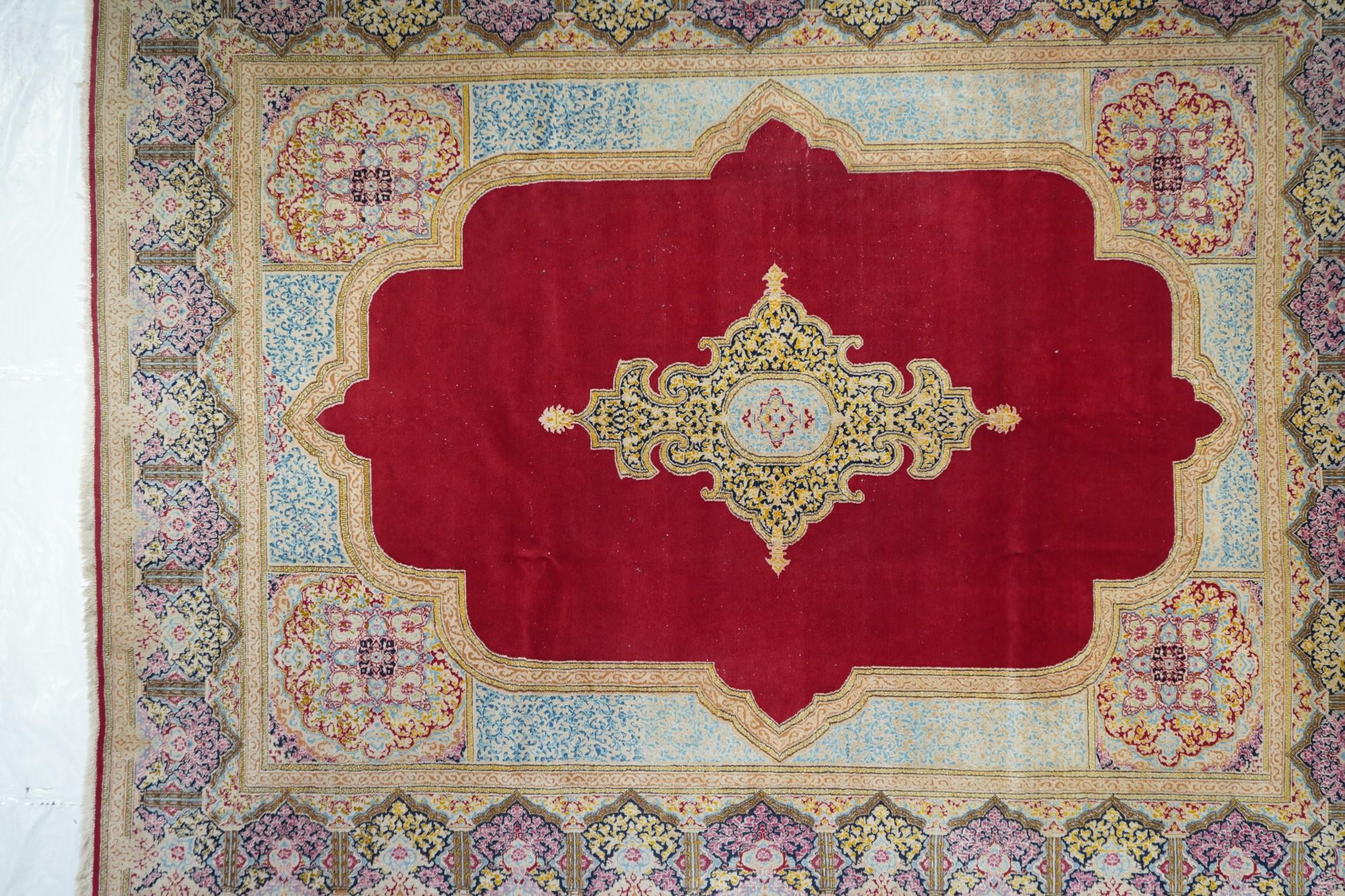Persian Vintage Kerman Rug 9'3'' x 12'0'' For Sale