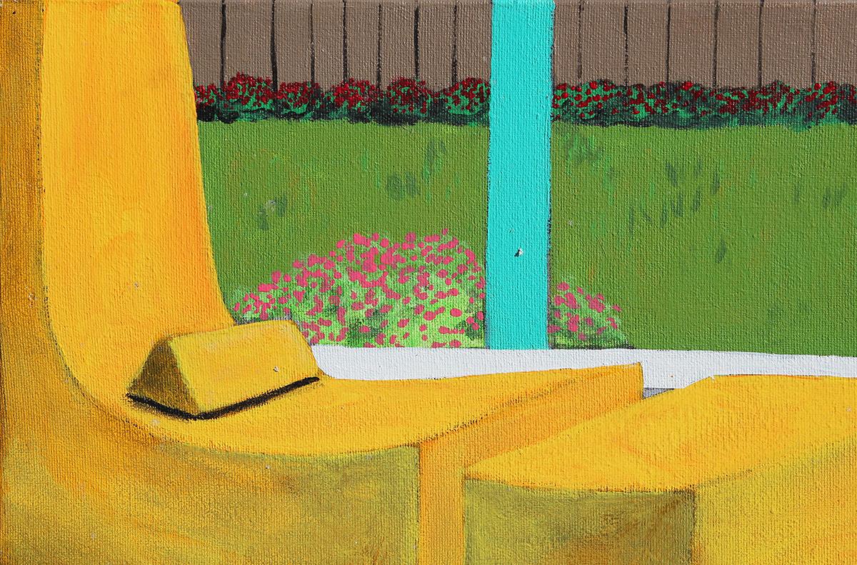 Colorful and Fun Abstract Contemporary Painting of Animals in Interior Scene 2
