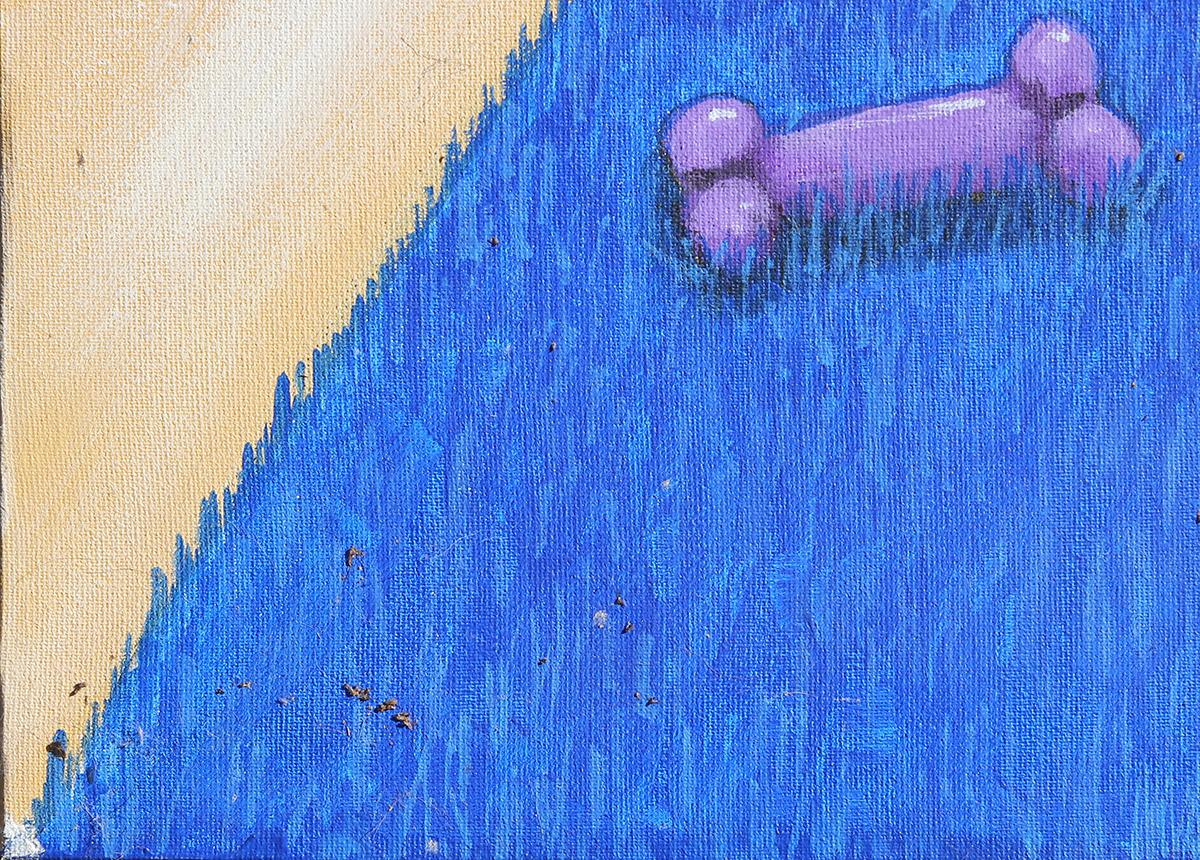 Colorful and Fun Abstract Contemporary Painting of Animals in Interior Scene 3