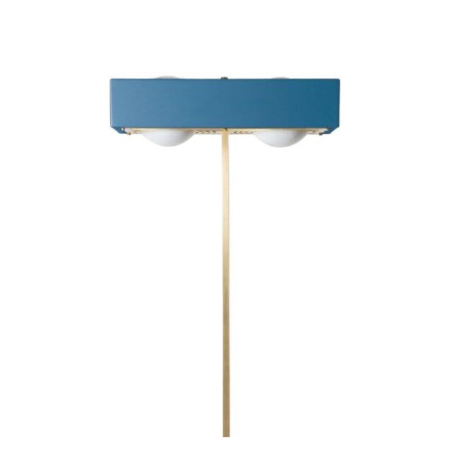 Modern Kernel Floor Light, Blue by Bert Frank For Sale