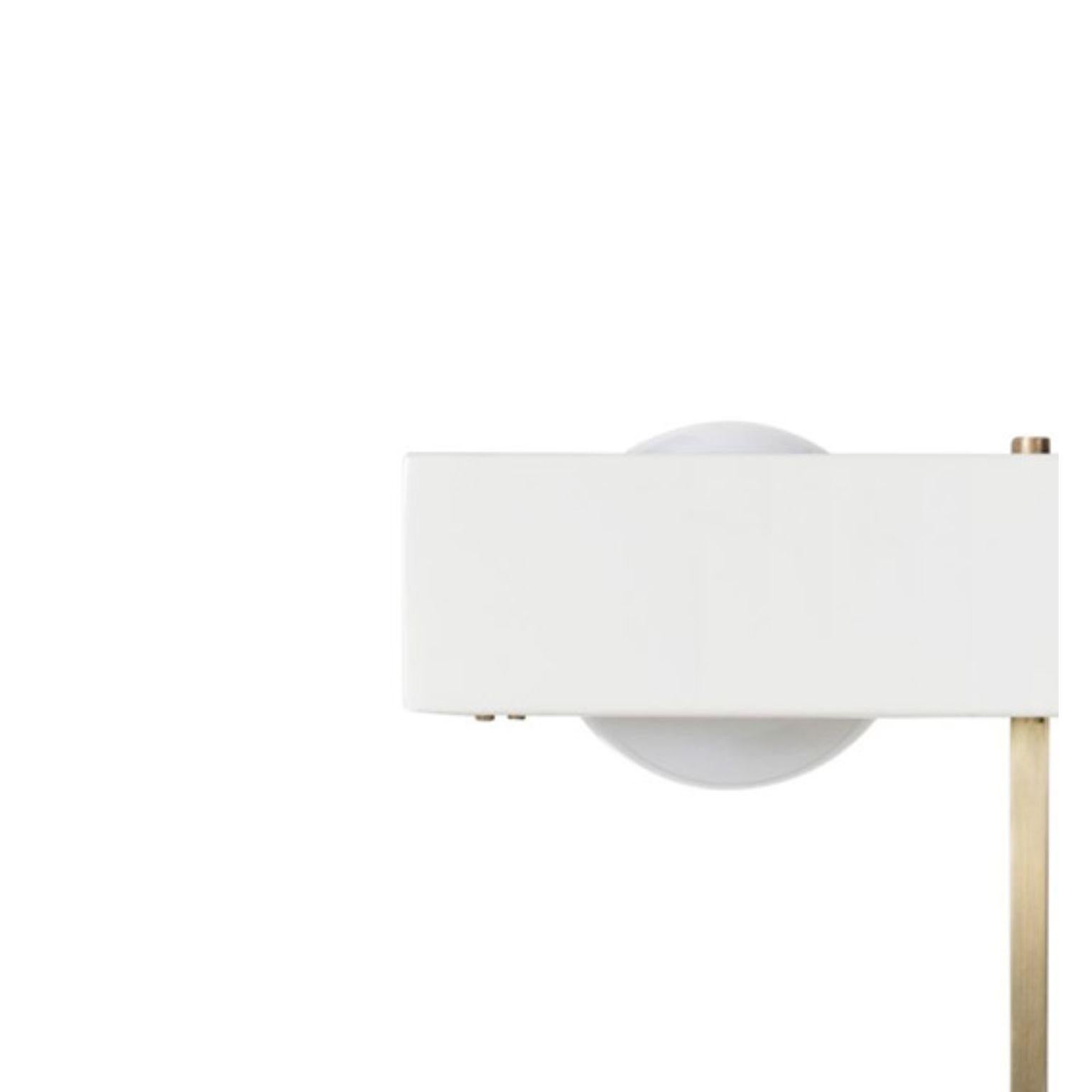 Modern Kernel Table Light, White by Bert Frank For Sale