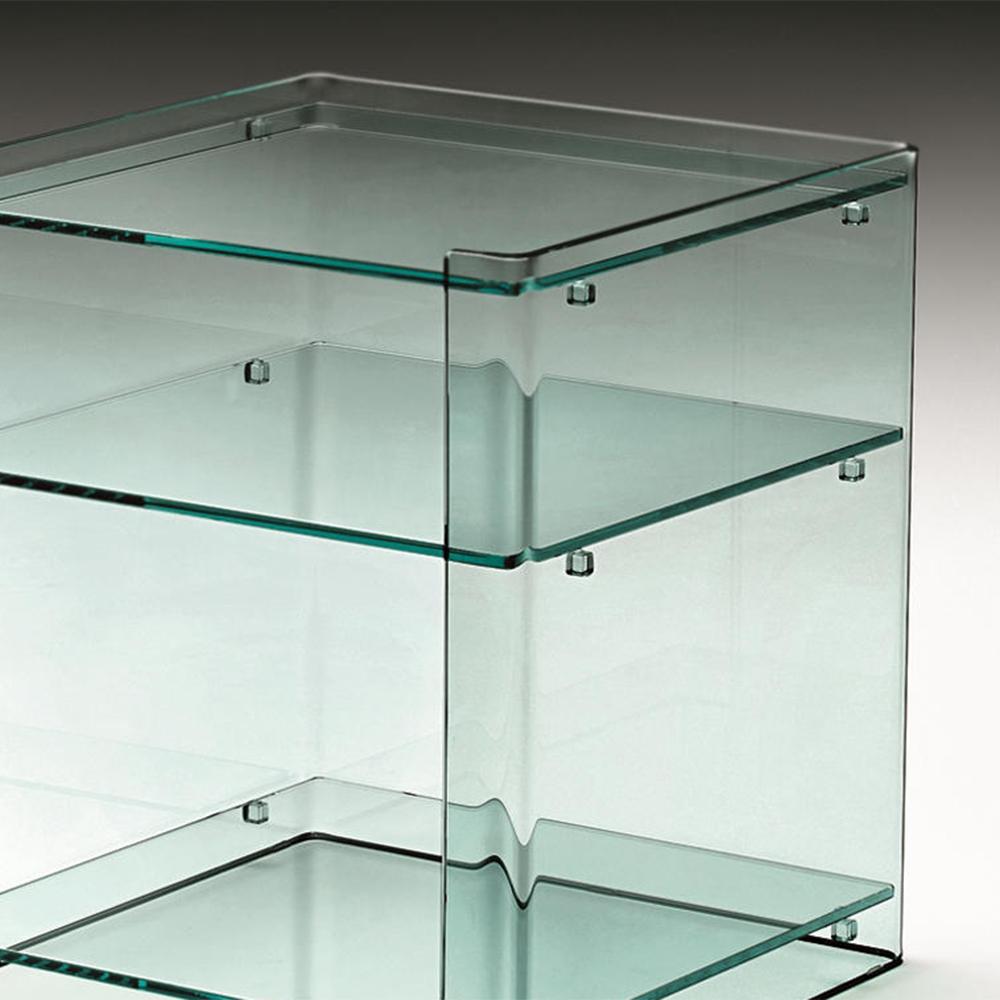 Hand-Crafted Keron Clear Side Table For Sale