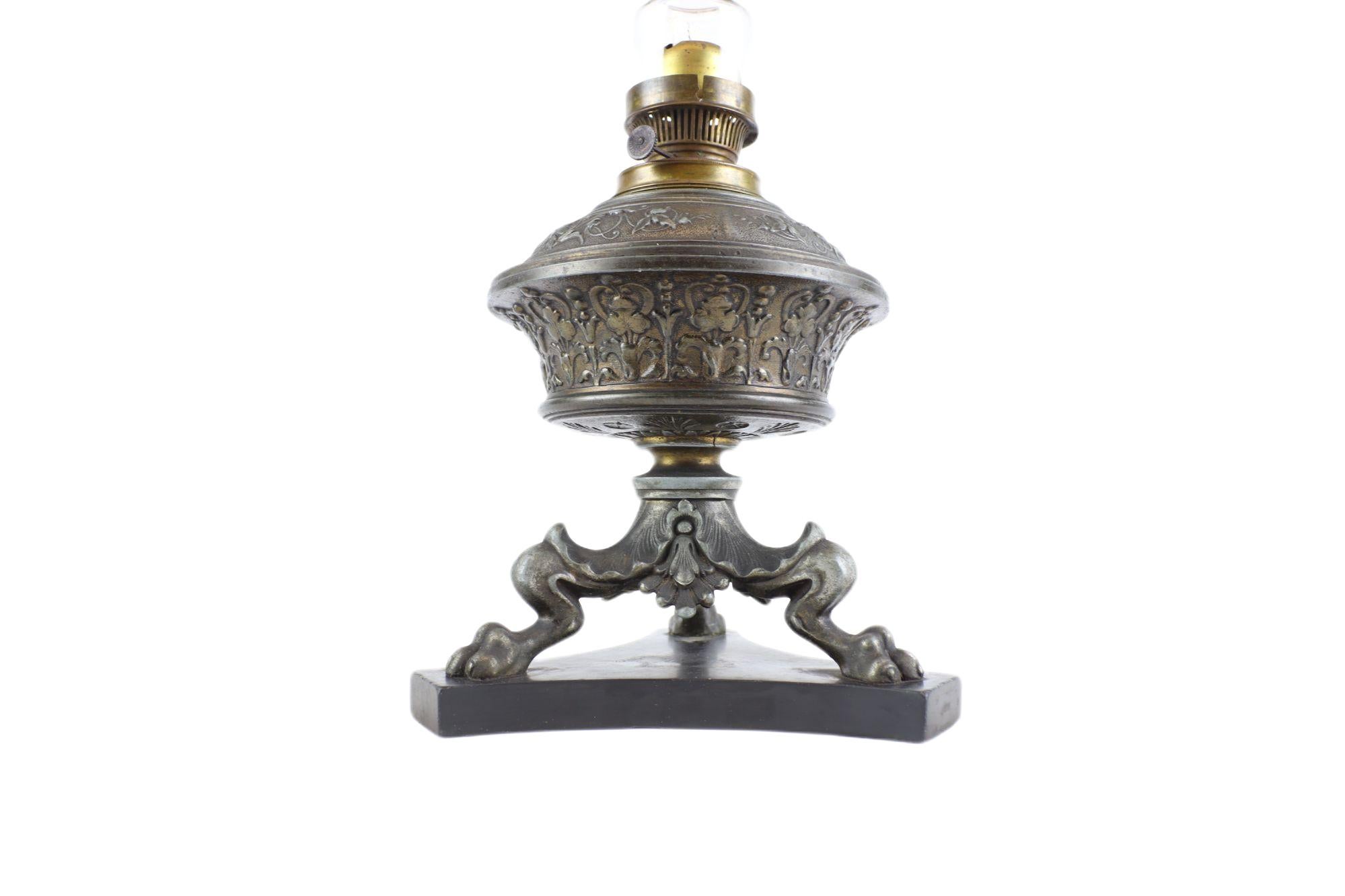 Kerosene Art Nouveau Table Lamp R. DITMAR WIEN. In Good Condition For Sale In Brno, CZ