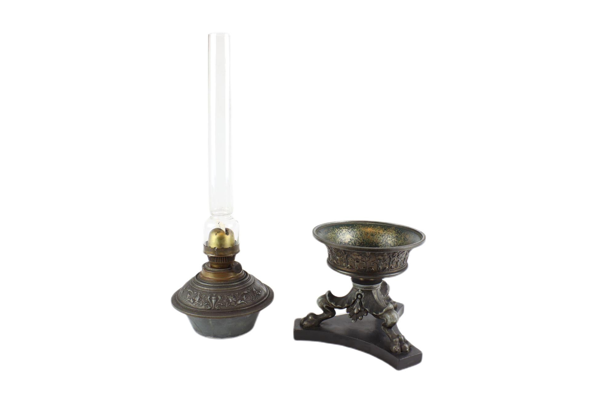 Early 20th Century Kerosene Art Nouveau Table Lamp R. DITMAR WIEN. For Sale