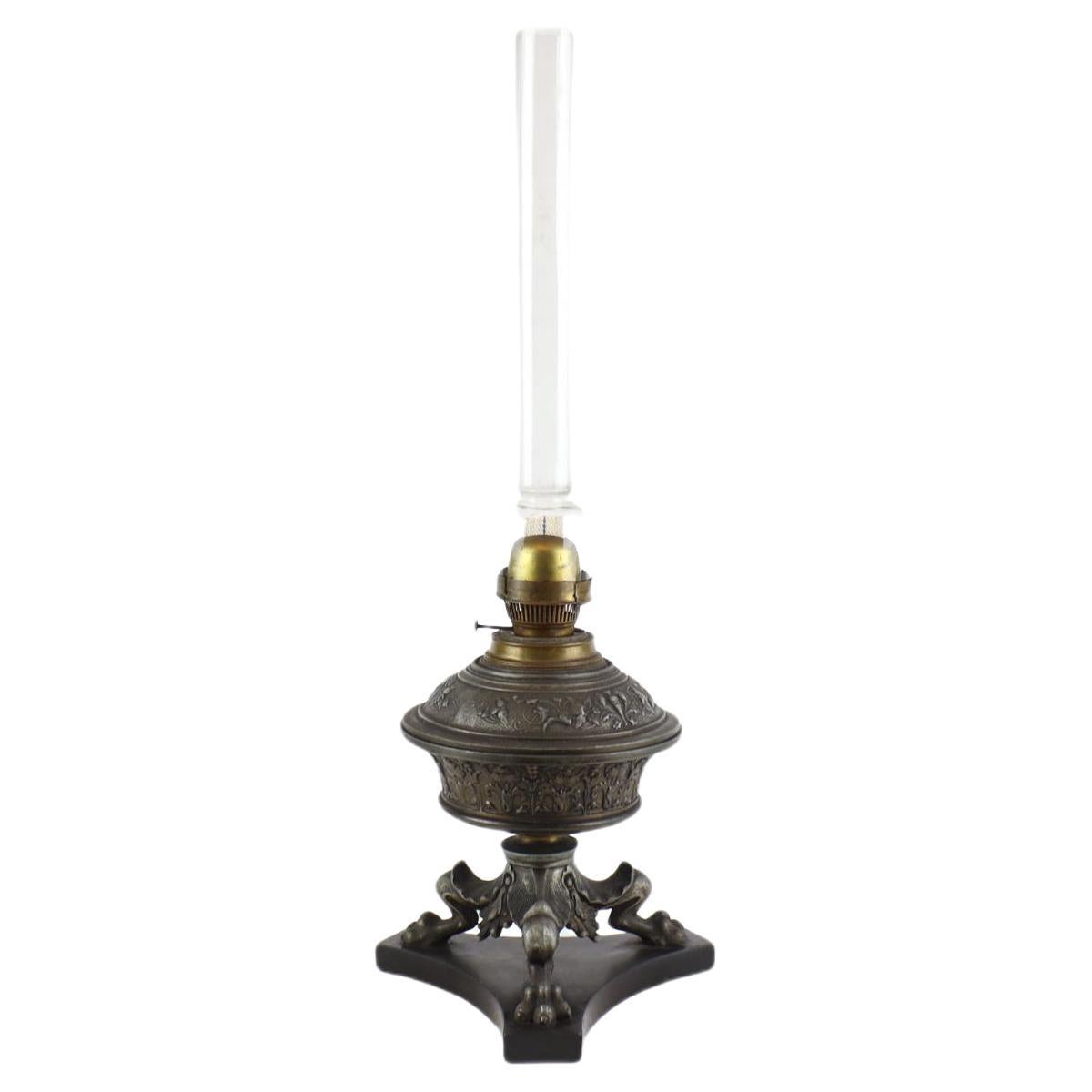 Kerosene Art Nouveau Table Lamp R. DITMAR WIEN. For Sale