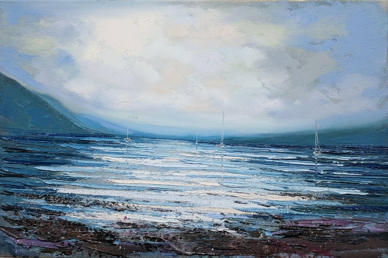 Sourlies Bay Sails Loch Nevis Original Landscape Painting