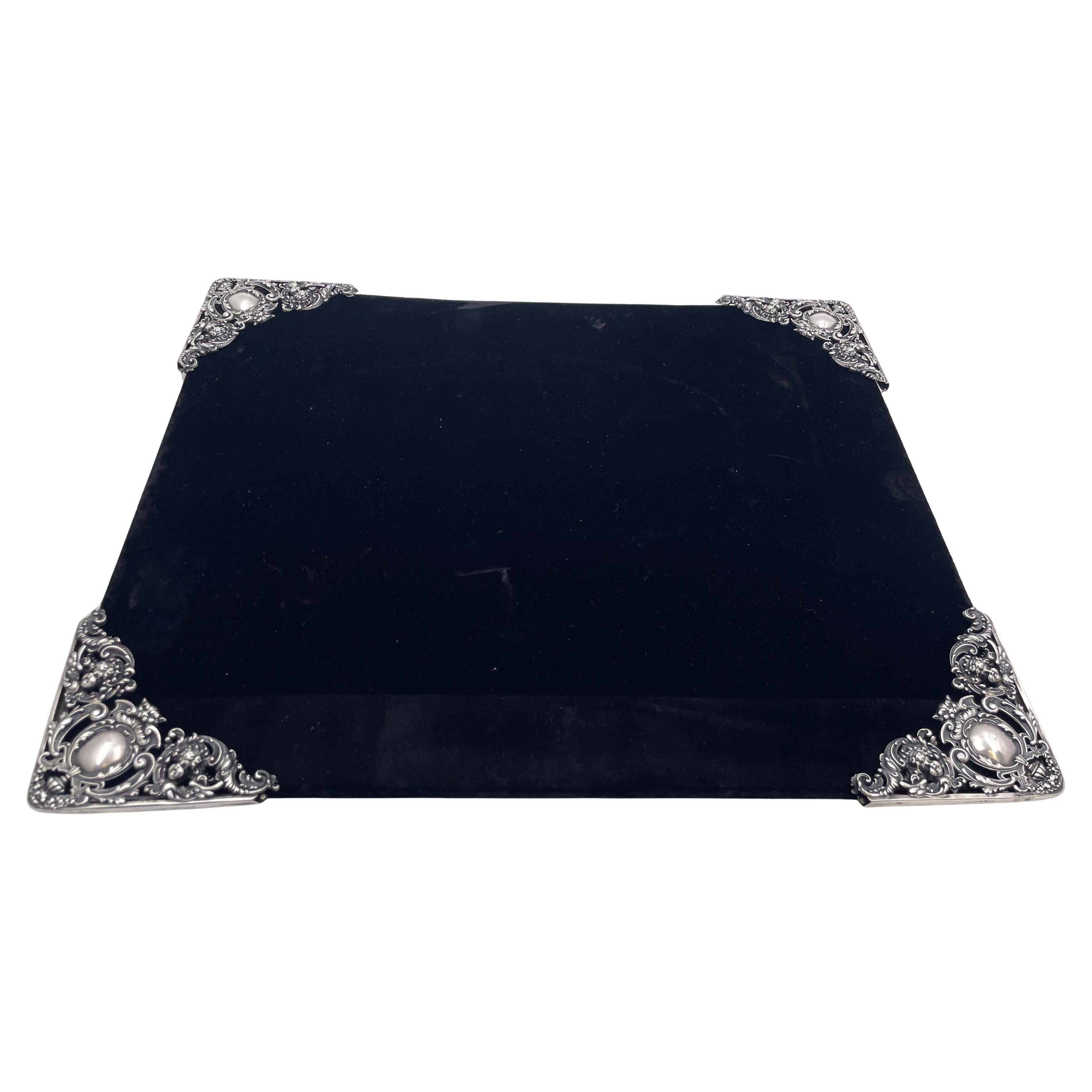 Kerr Set of 4 Sterling Silver Blotter Corners For Sale