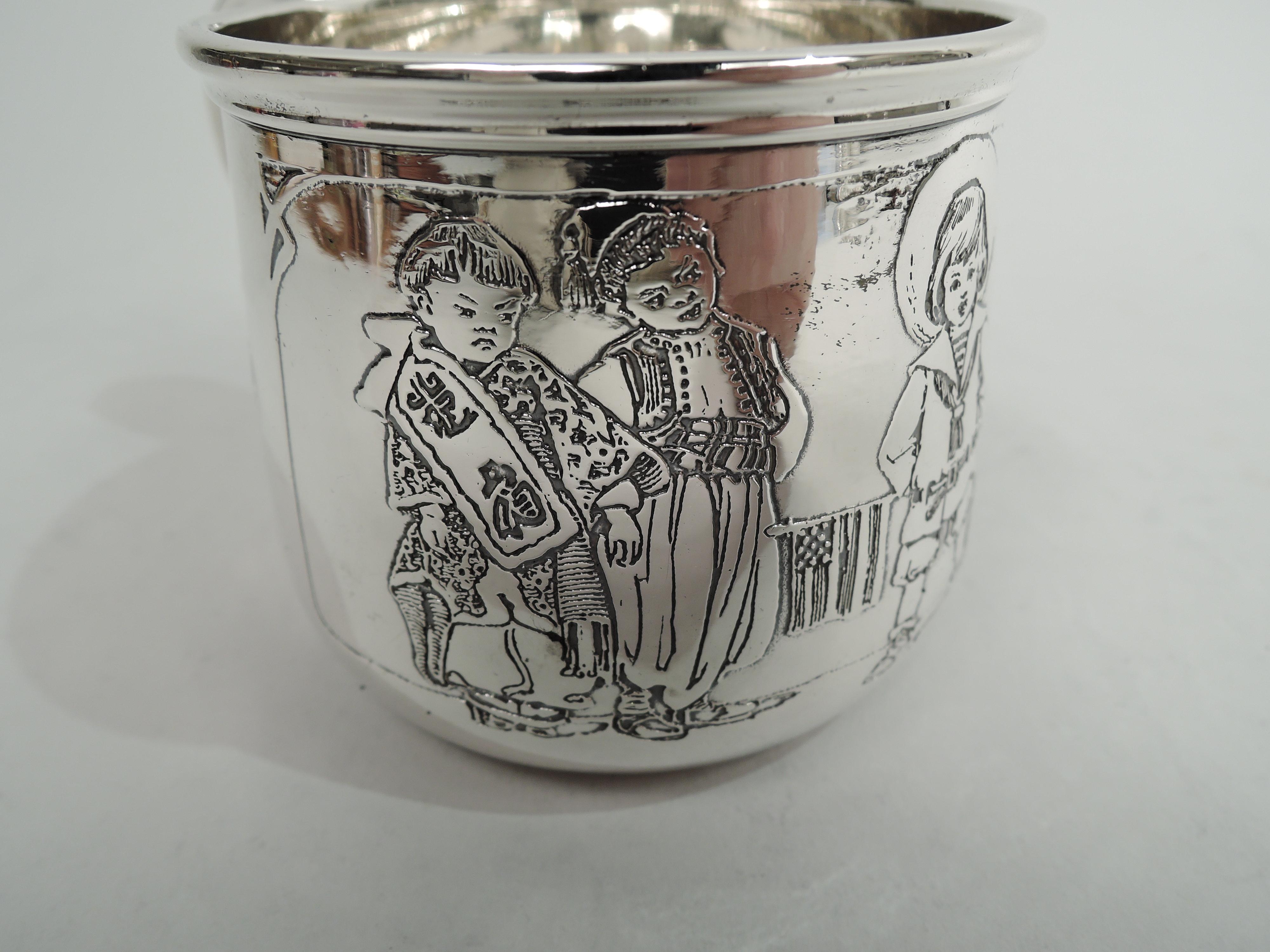 American Kerr Sterling Silver Baby Cup Rich in Turn-of-the-century Assumptions For Sale