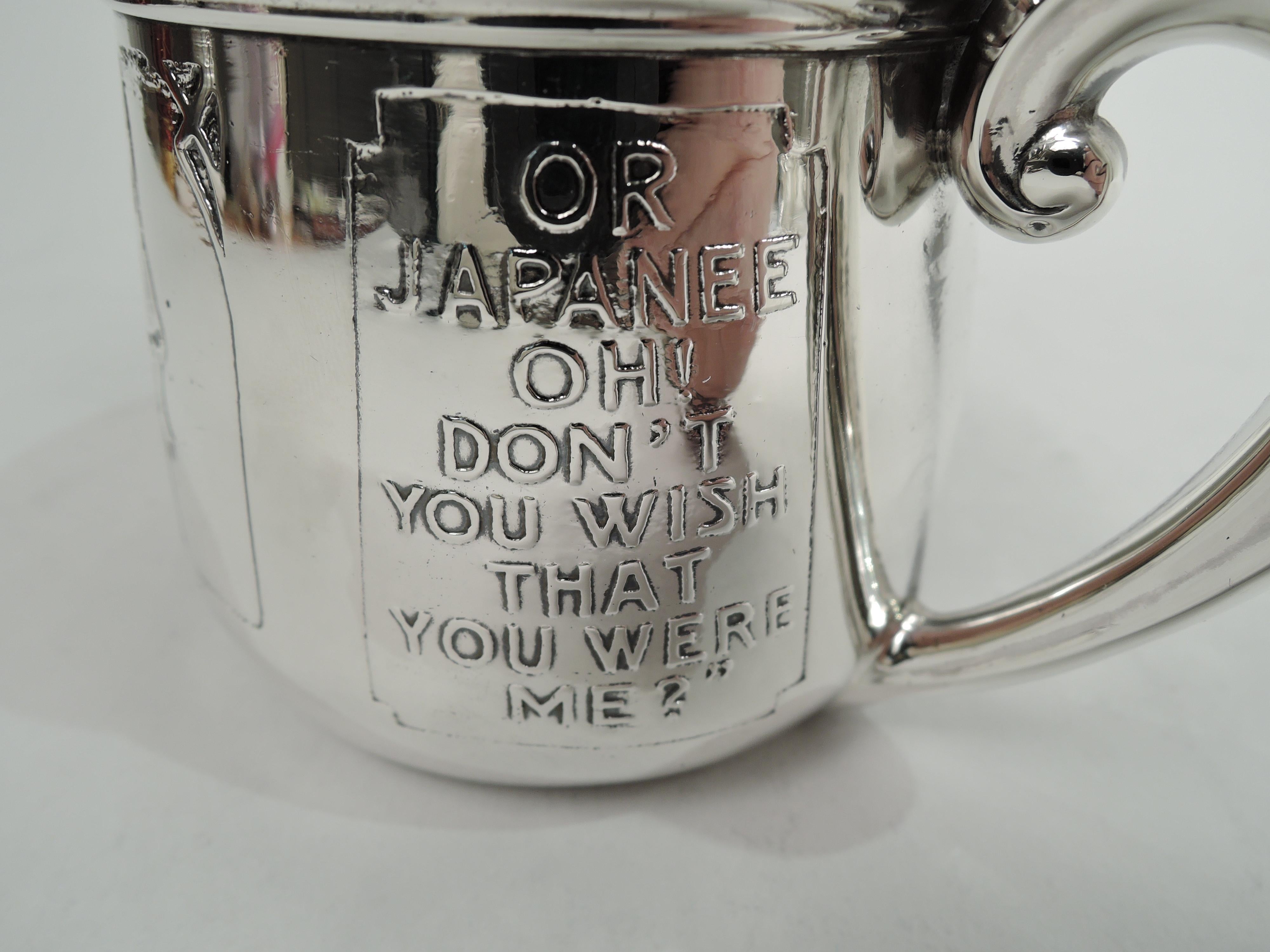 Kerr Sterling Silver Baby Cup Rich in Turn-of-the-century Assumptions For Sale 1
