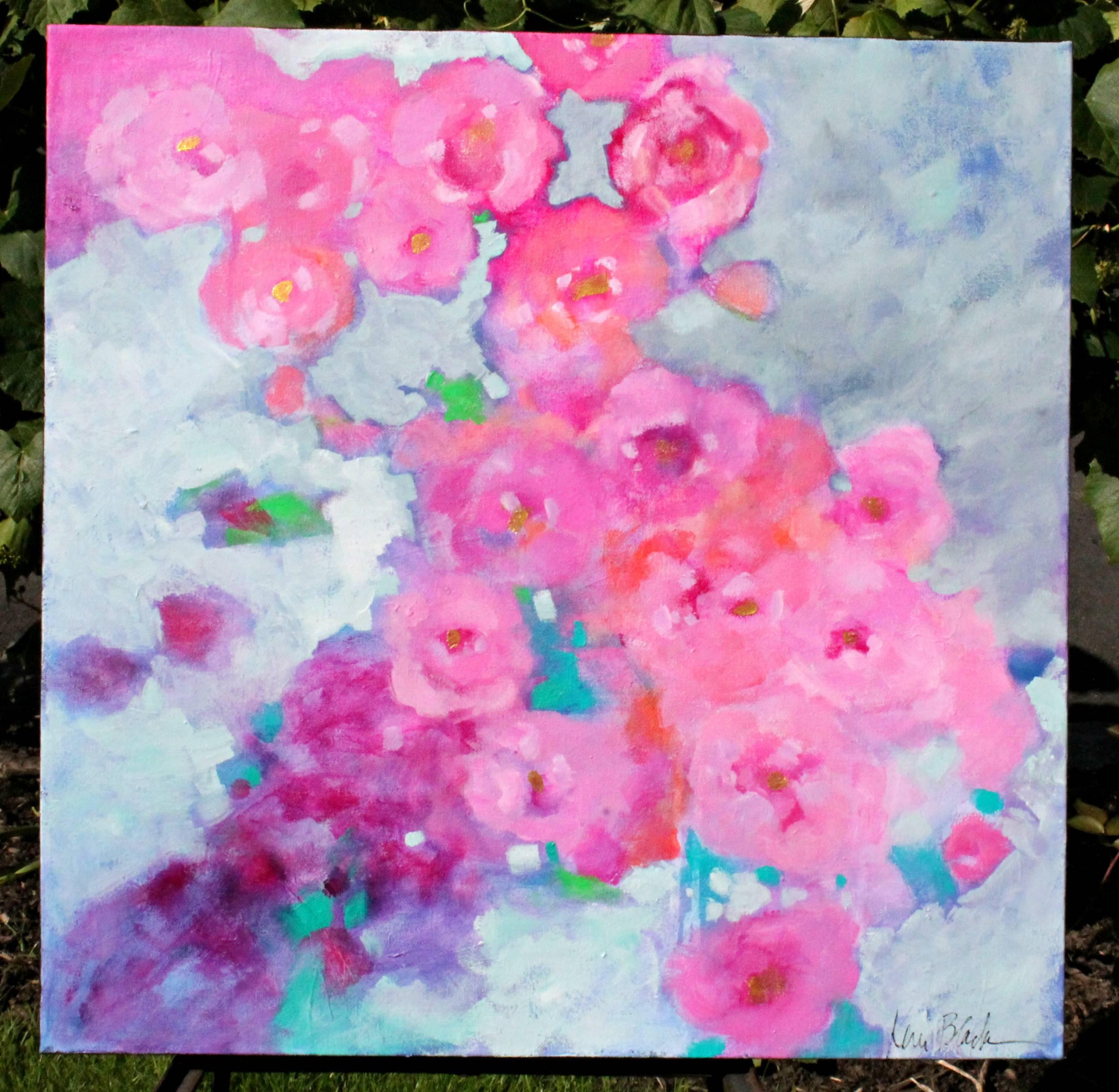 Rose Cascade - Painting by Kerri Blackman