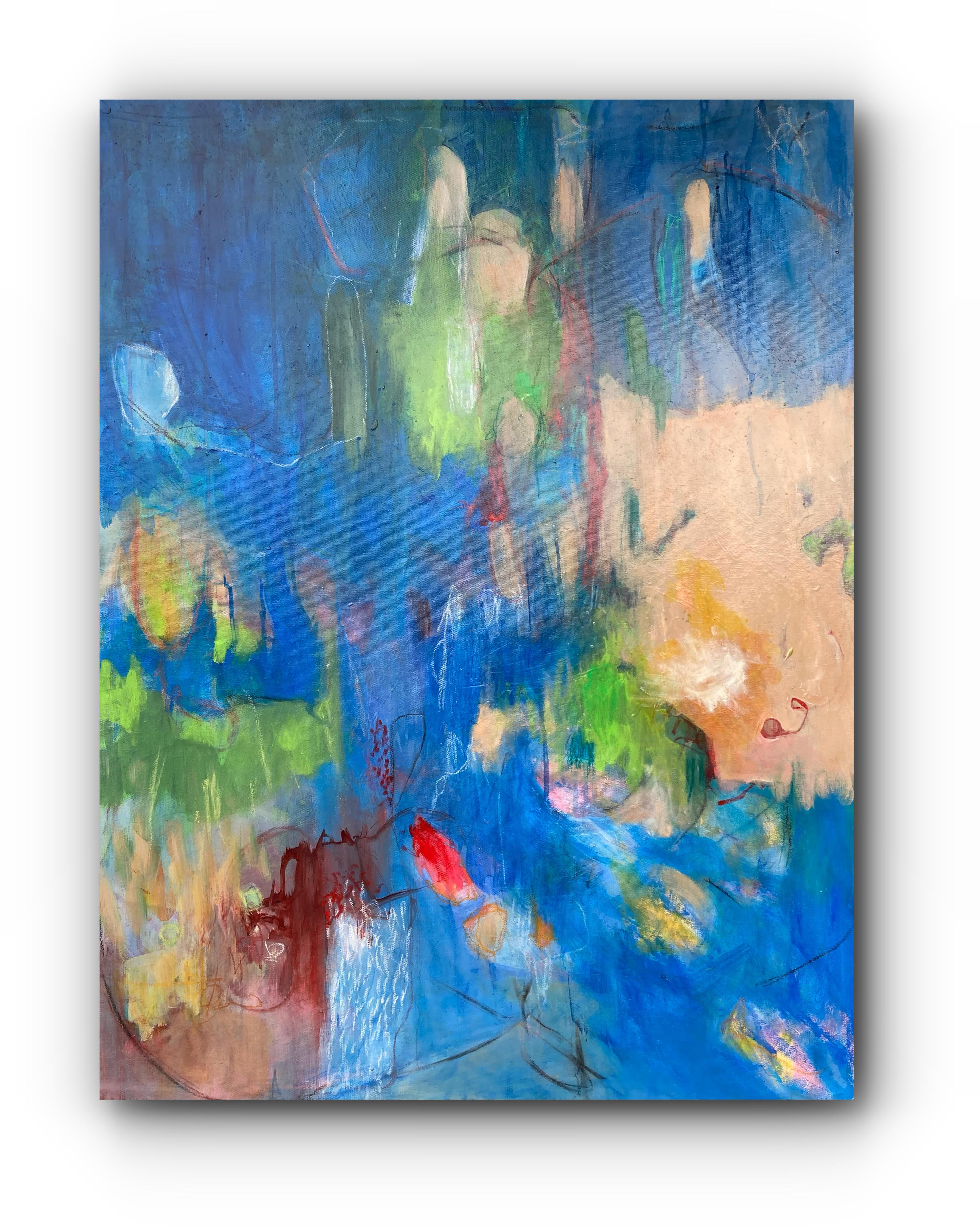Kerri McCabe Abstract Painting - Downpour