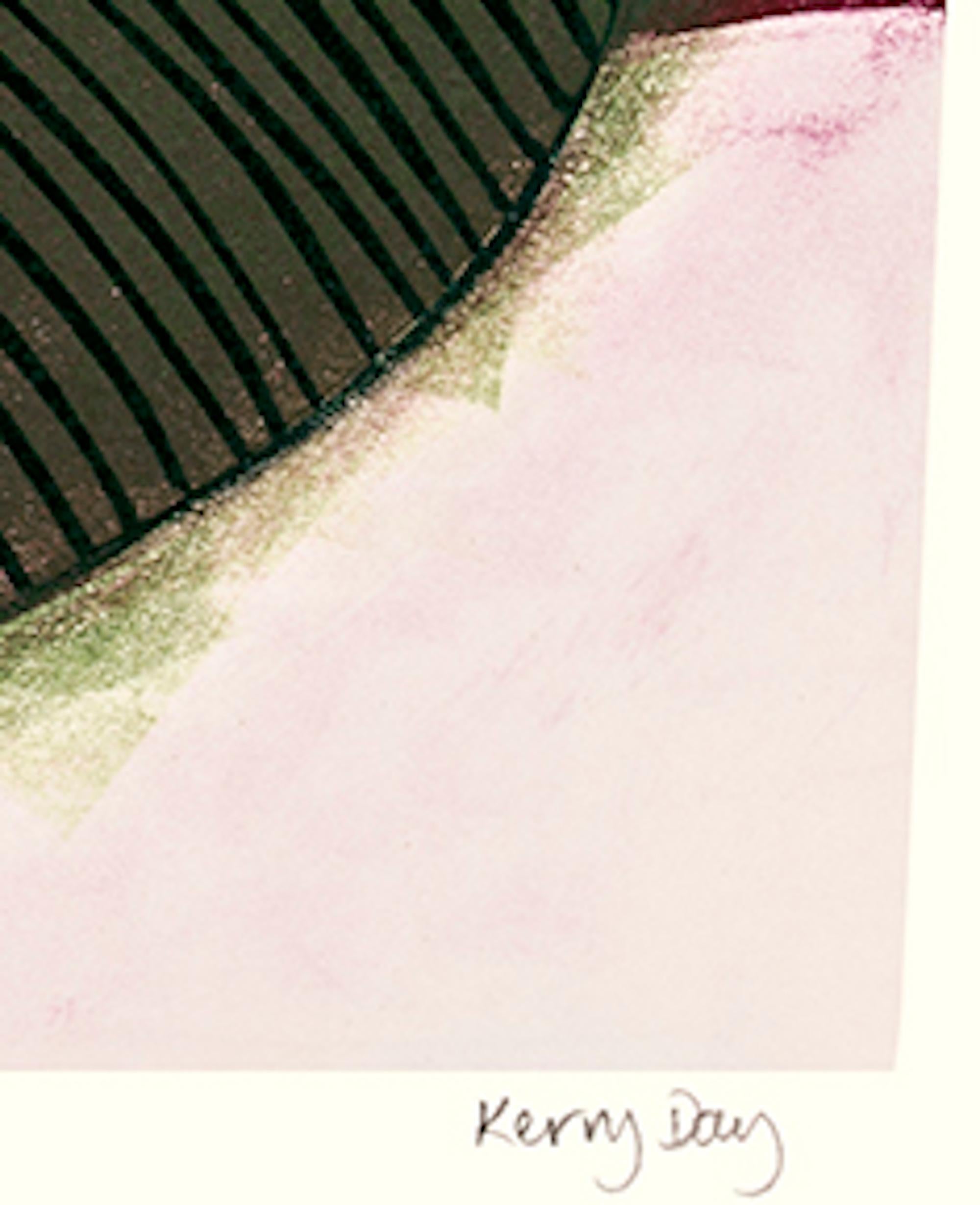 Gummi-Pflanzgefäßdruck III, Hauspflanzgefäßdruck, erschwingliche Kunst, limitierte Auflage (Weiß), Interior Print, von Kerry Day