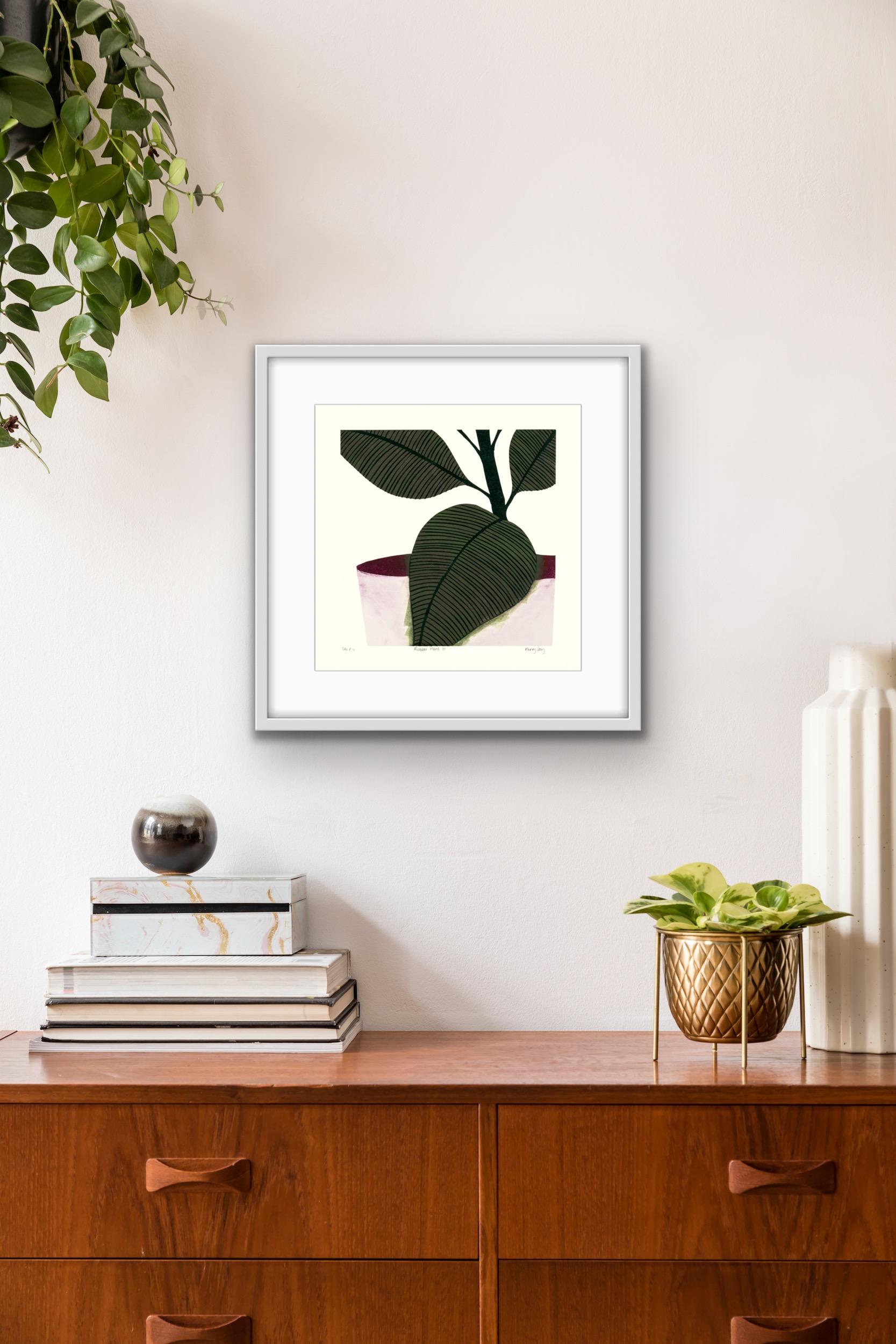 Rubber Plant III, house plant print, affordable art, limited edition art For Sale 2