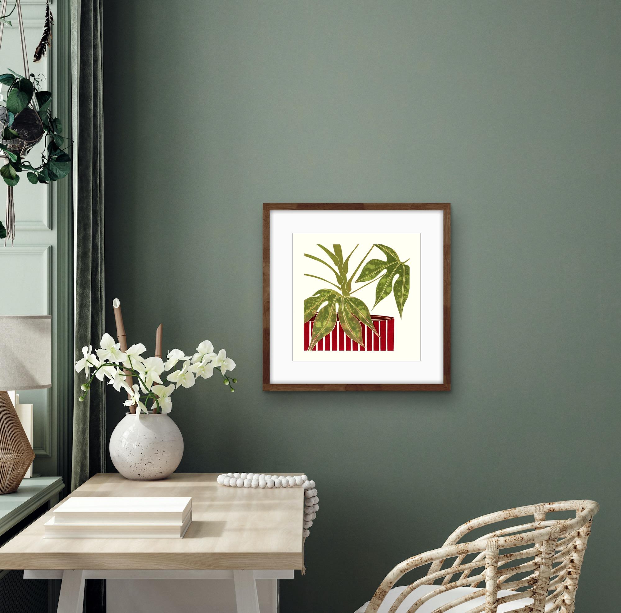 Tree Ivy - White Interior Print by Kerry Day