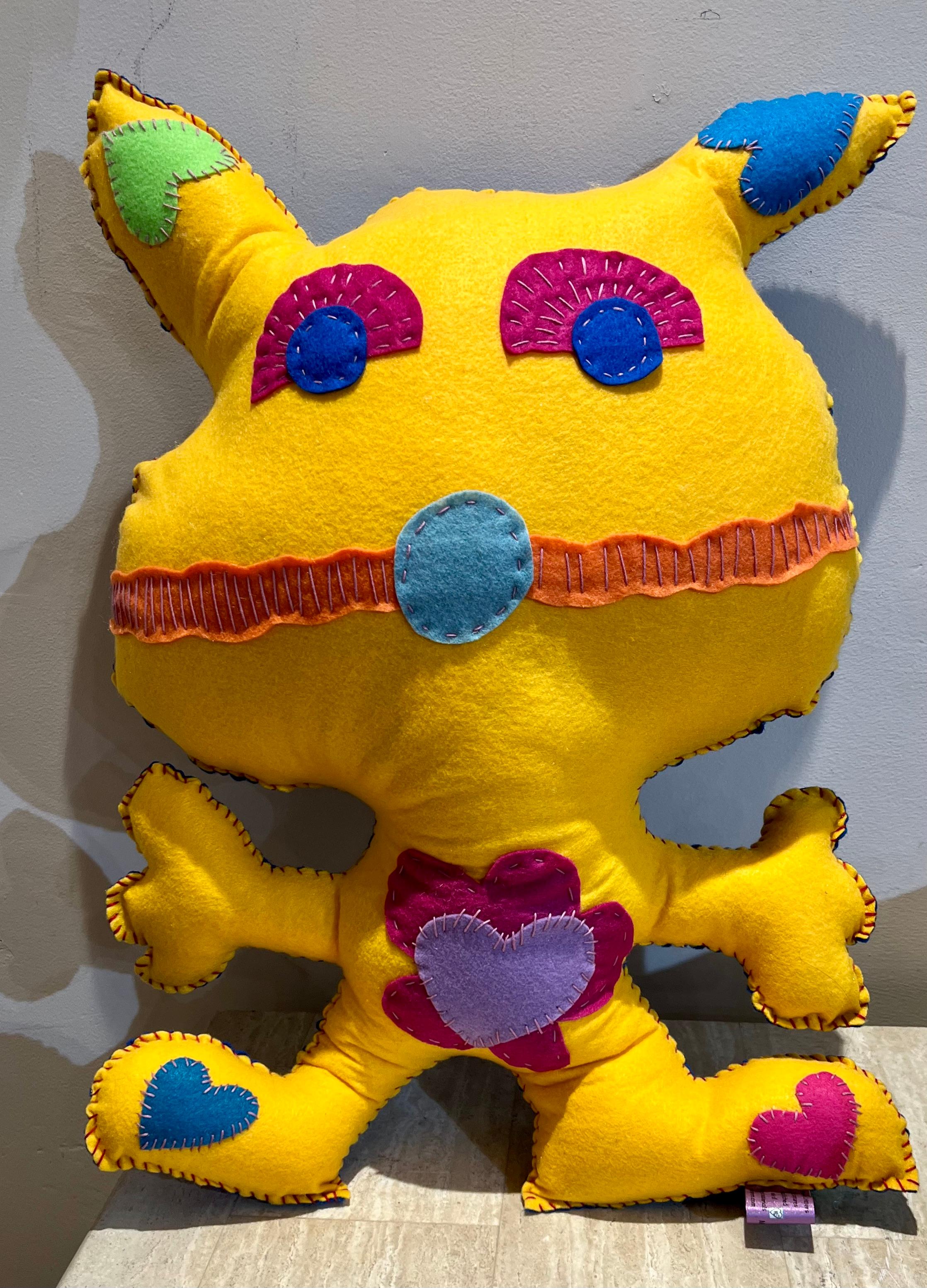 Free Range Critter, soft sculpture, Kerry Green, Santa Fe, yellow, blue, hearts

Since childhood, Kerry Green has always been creative; painting, drawing, sculpting, and sewing. Her family provided her with materials and encouraged her efforts. She