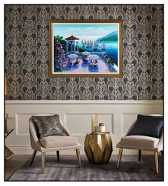 Kerry Hallam Large Original Acrylic Painting On Canvas Signed Seascape Water Art