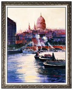 Kerry Hallam Original Acrylic Painting on Canvas England Landscape Signed Large