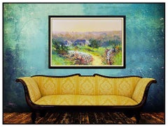 Kerry Hallam Original Oil Painting on Canvas Large Landscape Signed Framed Art