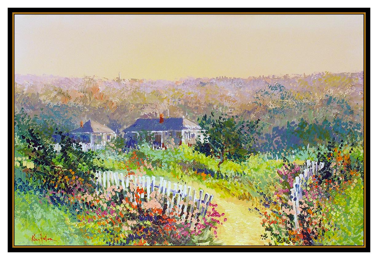 Kerry Hallam Original Oil Painting on Canvas Large Landscape Signed Framed Art For Sale 1