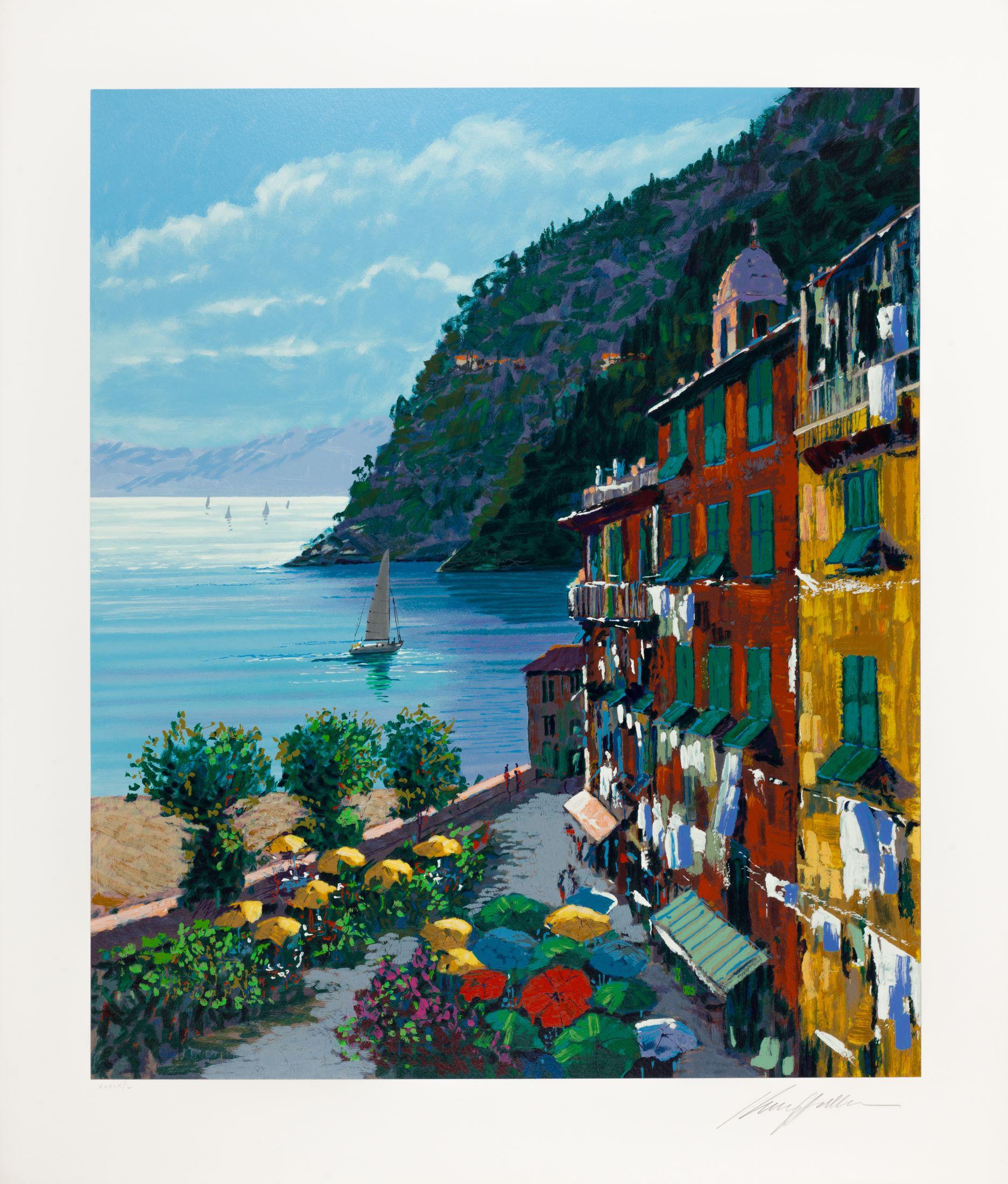 Kerry Hallam Landscape Print - Cinqueterre