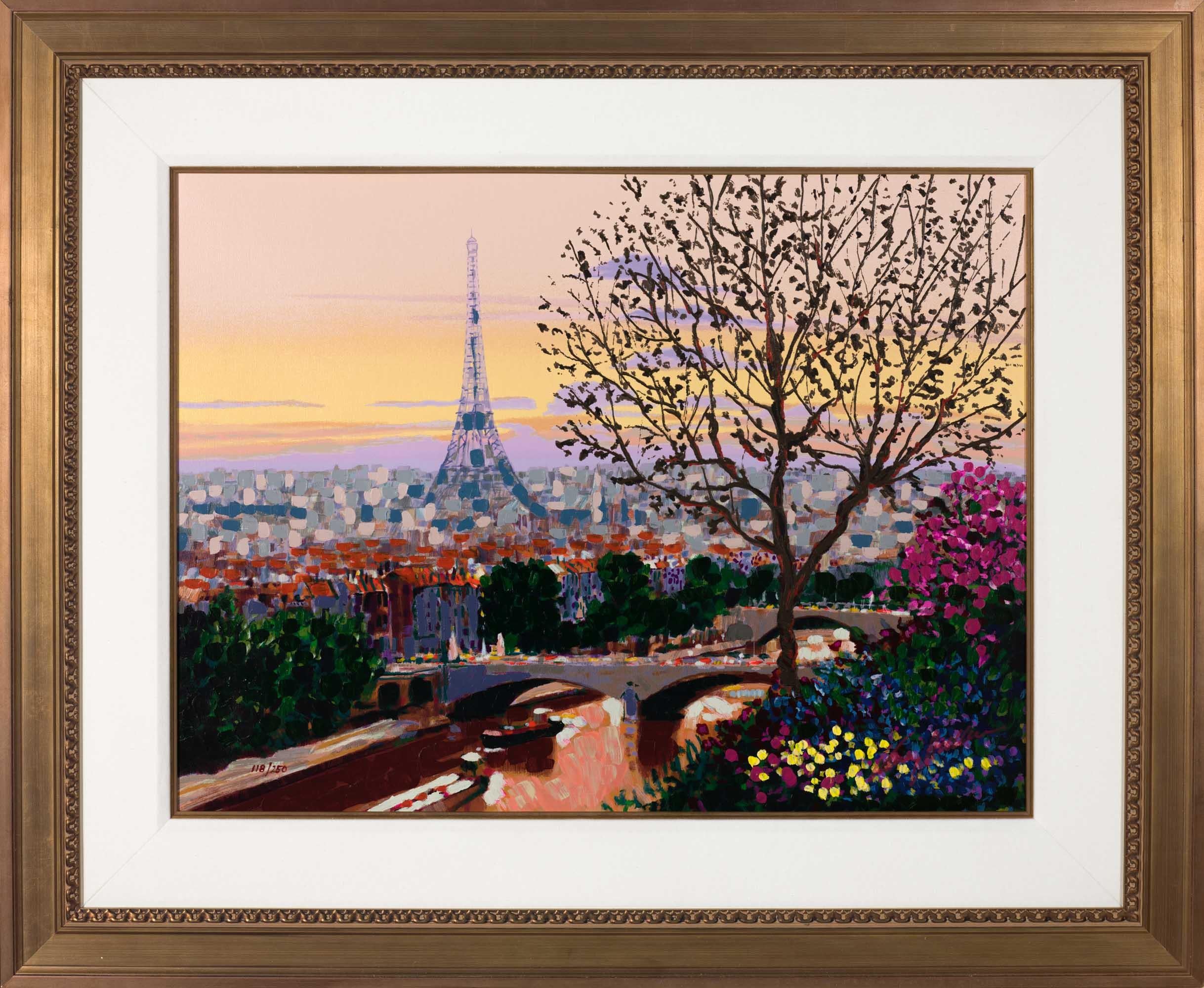Kerry Hallam Landscape Print - Paris Sunset