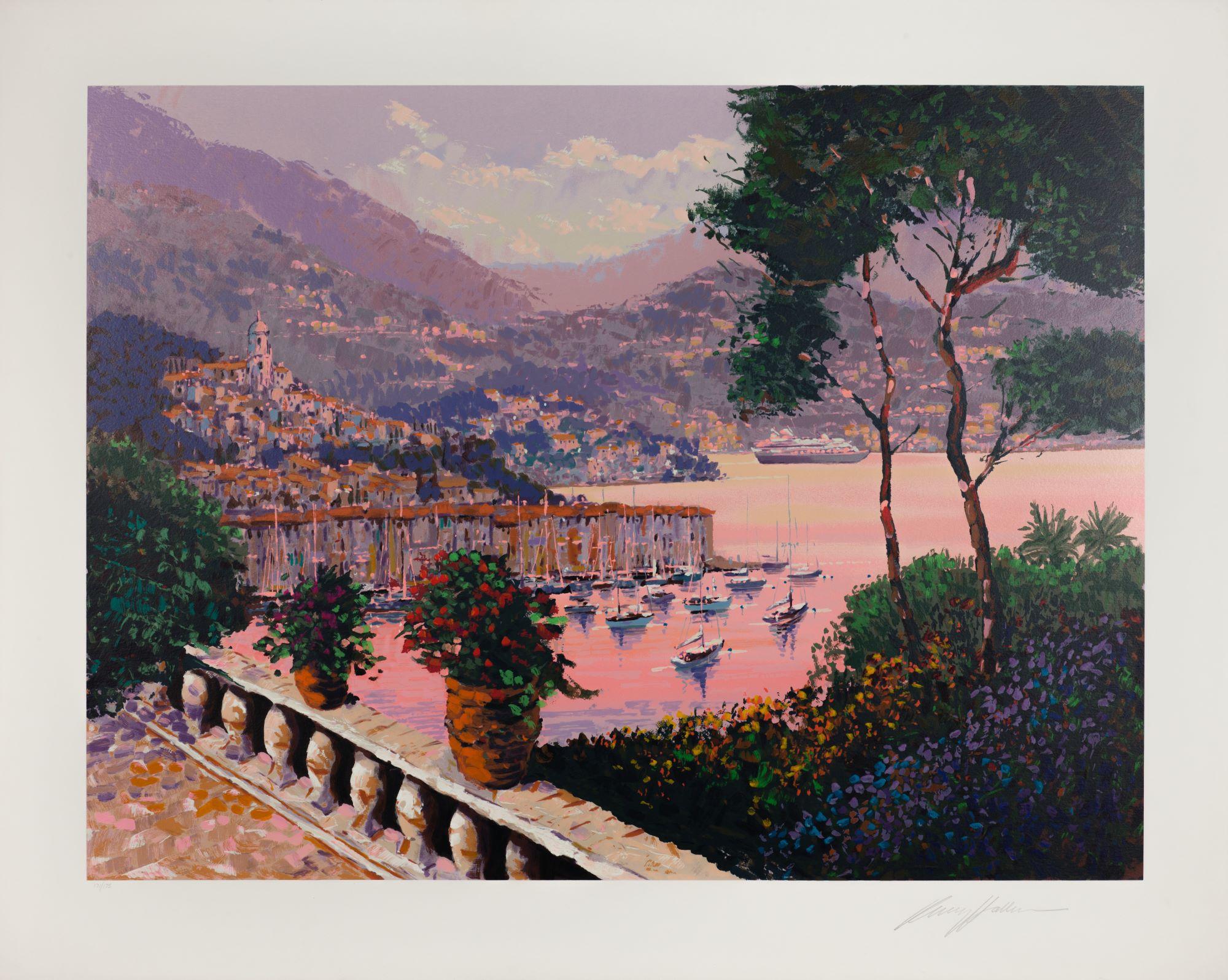 Landscape Print di Kerry Hallam - Portofino Sera