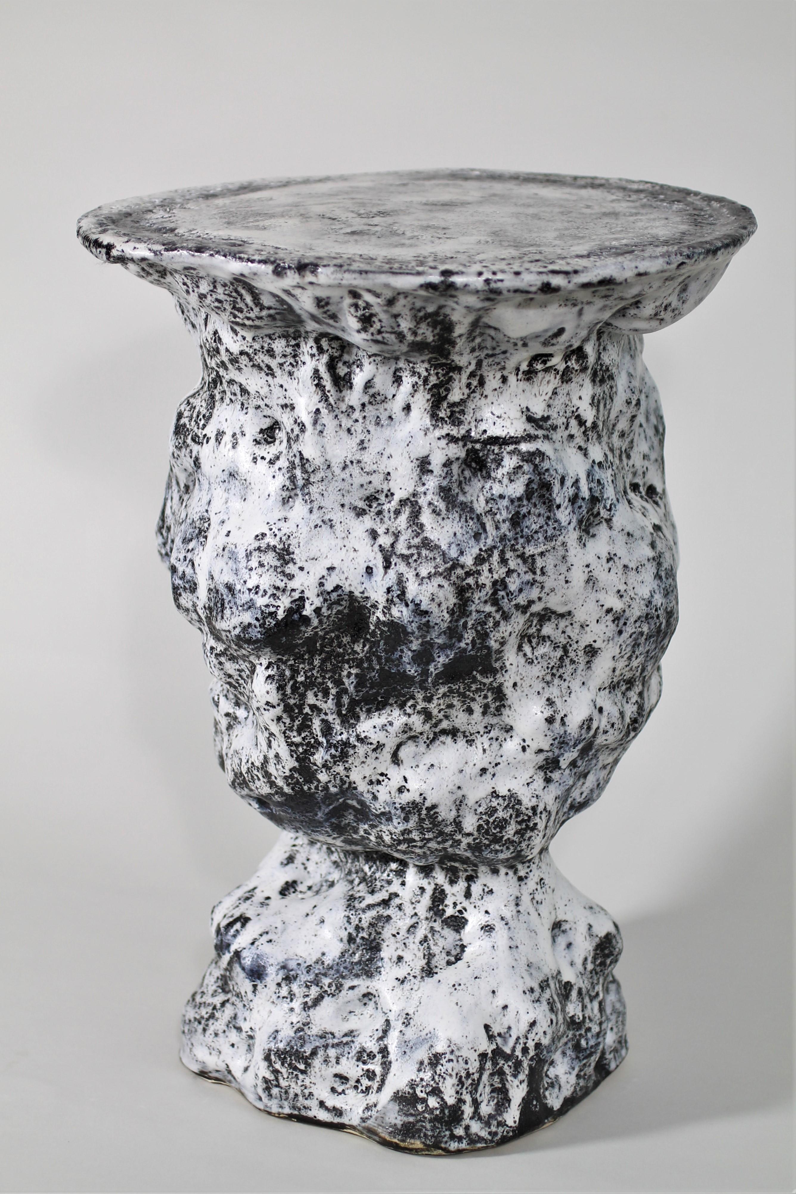 Modern Kerry Hastings, Handbuilt Ceramic Sculptural Side Table For Sale