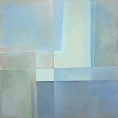"Lightness in Blues" - Contemporary Geometric Abstract Paintings - Josef Albers