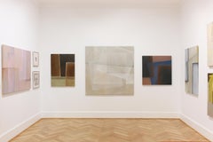 "Lightness in Warm Grey I" - Contemporary Geometric Abstract - Josef Albers