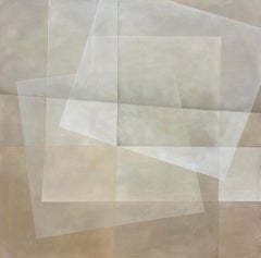 "Lightness in Warm Grey I" - Contemporary Geometric Abstract - Josef Albers