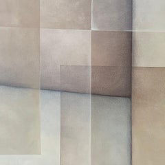 "Leggerezza in grigio caldo II" - Astratto geometrico contemporaneo - Josef Albers