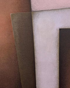 "Umber Caves & a Violet Sky" - Contemporary Geometric Abstract Paintings