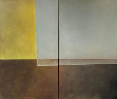 ""Gelbe und grüne Leichtigkeit"" - Zeitgenössisches geometrisches Abstrakt - Josef Albers