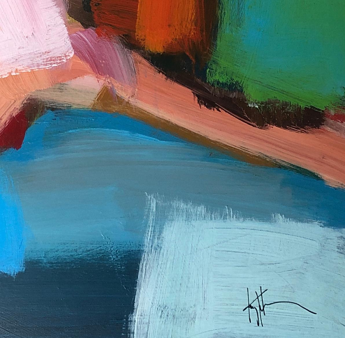 Here and There - 21st Century, Contemporary, Abstract vs Figurative, Acrylic  - Painting by Kerry Horne