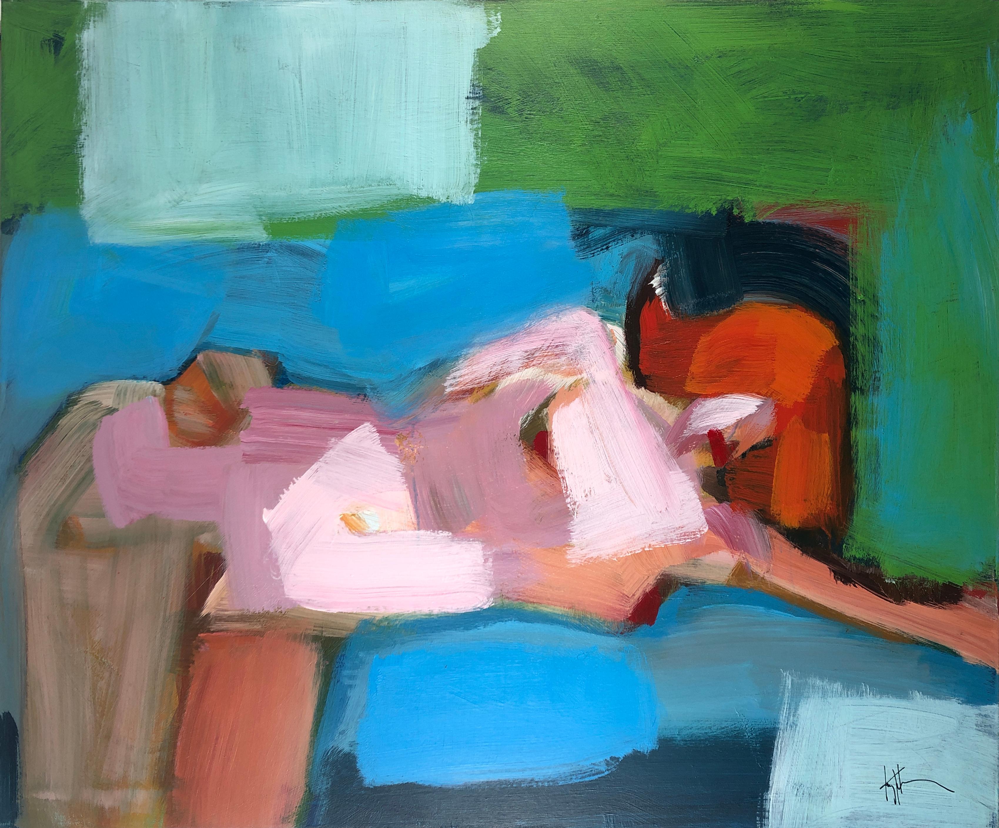 Kerry Horne Abstract Painting - Here and There - 21st Century, Contemporary, Abstract vs Figurative, Acrylic 