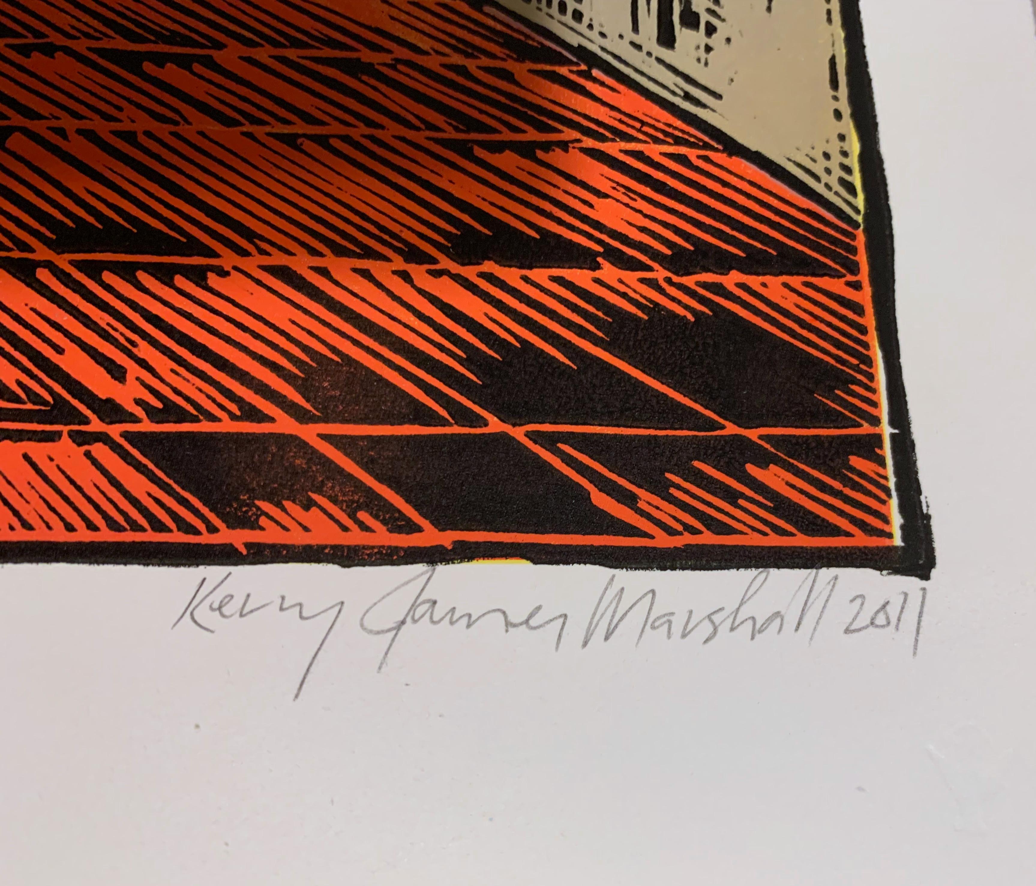 Keeping the Culture, mixed media signed/N print by top African American artist - Print Contemporaneo di Kerry James Marshall