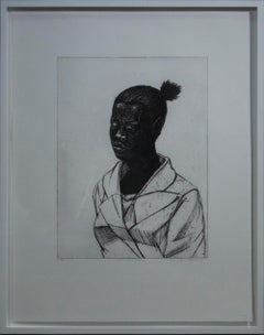 Kerry James Marshall-Ohne Titel (Frau)-26::25" x 21"-Radierung-2017-Zeitgenössisch