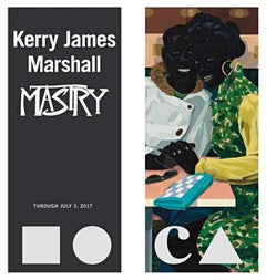 Grande striscione da esterno in vinile del MOCA di Los Angeles per la mostra di Kerry James Marshall - RARO