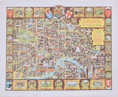 London 'The Bastion of Liberty', original vintage map by Kerry Lee