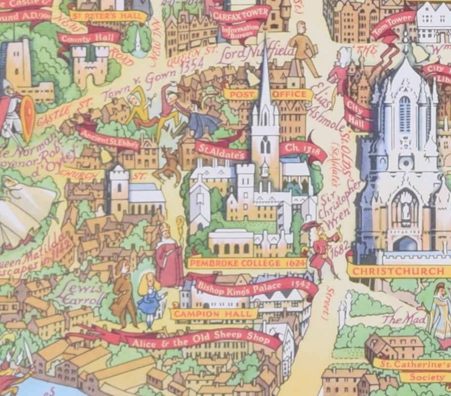 Oxford, mappa originale d'epoca di Kerry Lee in vendita 2